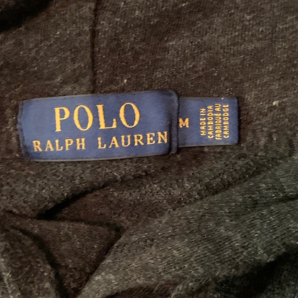 Polo Ralph Lauren Hoodie Women's Medium Gray PullOver Pony Embroidered Preppy - Picture 3 of 7